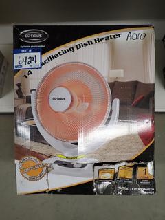 Optimus 14" Oscillating Dish Heater, 800-1200 Watts, H-4439.