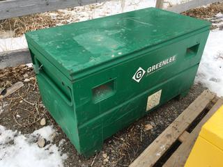 Green Lee Steel Tool Box. 24"W x 48"L x 28"H.