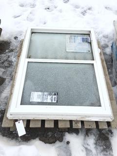 Jeldwen Slider Window, Approximately 35" x 47" x 2 1/2". *1 Pane of Glass Broken*