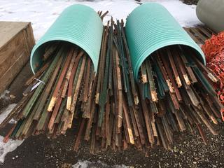 Quantity of Metal Stakes for Setting up Snow Fence.