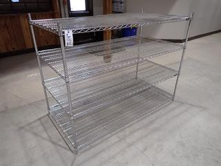 ULINE 4-Tier Shelving Unit, 71 1/2" x 35 1/4" x 53".