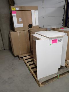 Assorted Cabinets, (2) Corner, (1) 30" Base, (1) 36" Base, (2) 24" Base & (1) 30" Base, All Damaged.