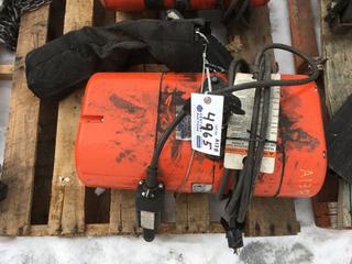 Columbus McKinnon Corp 2 Ton Electric Hoist, S/N NL2755YE.