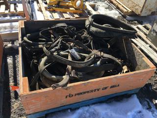 Quantity of Heavy Horse Pulling Tack in Wooden Crate.