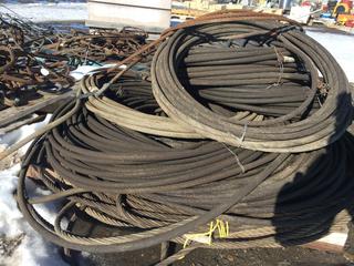 Quantity of Assorted Rolls of Steel Cable.