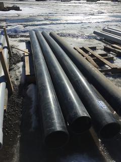 (4) pc 6" Drain ABS Pipe . Approximately 12' Lengths.