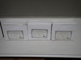 (3) Sets of 1800 Series Queen White Sheets.