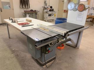 King Industrial 10" Table Saw c/w Table, Adjustable Guides, Assorted Spare Blades.