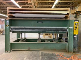 1994 Griggio GP120 Heated Veneer Press, 230V, 60 HZ, 85 AMP, S/N 9403799.