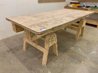 Custom Built Table, 97"x 49"x 38".