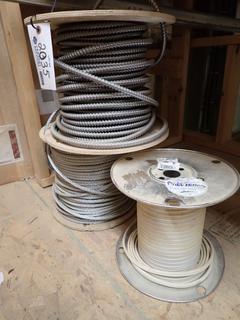 Quantity of Assorted Cable and Spool of Wire.