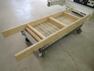 Custom Built Material Cart, 95"x 30".