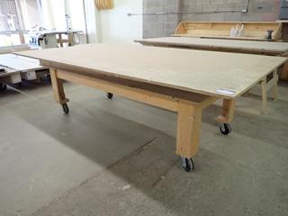 Custom Built Work Bench, 109"x 61"x 35".