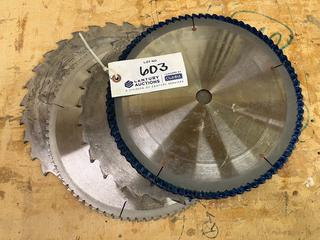 (3) Used 12" Saw Blades & (1) New 12" Saw Blade.