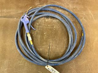 3/8" 300psi Air Hose c/w Blow Gun.