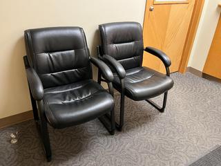 (2) Leather Arm Chairs.