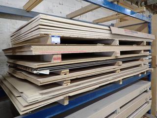 Quantity of Plywood Sheets (Various Widths) & Melamine Slat Wall.