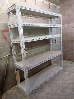 Metal Shelving Unit, 72 1/2" x 18 1/2" x 81".