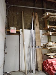 Quantity of Assorted Closet Rods, Conduit, Metal Hanging Rail and Z-Clips.