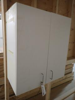 White Storage Cabinet, 26 1/4"x 14"x 29 1/2".