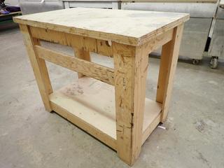 Custom Built Work Bench, 43.25x 25.5"x 36".