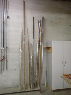 Quantity of Assorted Pipe, Edging, Piano Hinges, Etc.