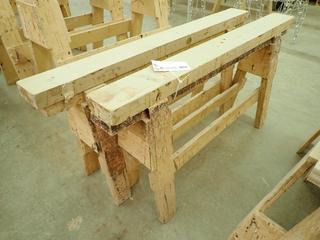 Set of (2) Custom Built Saw Horses, Approximately 49"x 24".