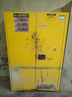 Yellow 2-Door Metal Locker Cabinet, 43"x 18"x 65 1/4".