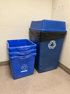 Quantity of Assorted Recycling Bins.