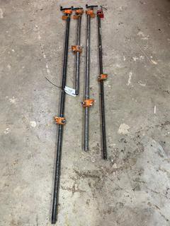 (4) Pony 3/4" Pipe Clamps, Approximately 3'-6'.