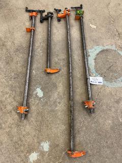 (3) Pony 3/4" Pipe Clamps, Approximately 2'-3'.