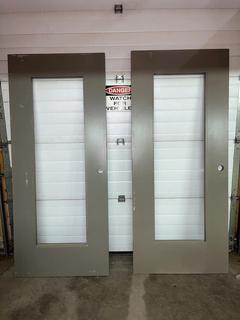 (2) Fire Rated Doors, No Glass, 3' x 83".