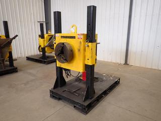 2013 LJ Welding Automation Model 16P-700 3000lb Cap. 110V Single Phase Vertical Adjust Positioner C/w Foot Controller, Hybrid Drive Speed Controller, 16in 3-Jaw Chuck And Counterweight. SN 206