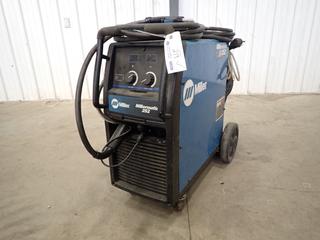 2014 Miller Millermatic 252 48/42A 200/230V Single Phase MIG Welder C/w Bernard MIG Gun, Ground Cable And Cart. SN ME470382N