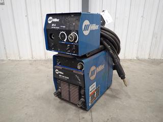 Miller XMT 304 230/460V 1/3-Phase CC/CV DC Inverter Arc Welder, SN LC179562 C/w Miller Model 22A 7.0A 24V Wire Feeder, SN LH020148W And Bernard MIG Gun