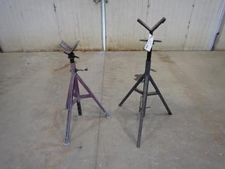 (2) Adjustable Pipe Stands