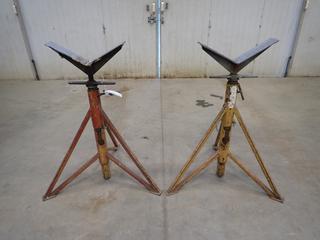 (2) 1100lb Cap. Adjustable Pipe Stands