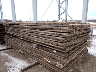 Qty Of (6) 16ft X 6ft Wood Rig Mats *Note: Rig Mat On Bottom Not Included*