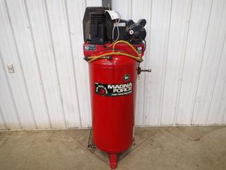 Magna Force Model MLA3706056 15.0A 240V Single Phase 125-155PSI 60Gal Air Compressor w/ Century AC Motor. SN L25010766A