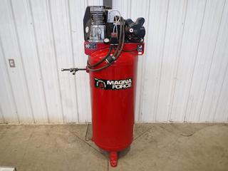 Magna Force Model ML7006016 15A 240V Single Phase 100-130PSI 60Gal Air Compressor w/ Century AC Motor. SN L1591240A