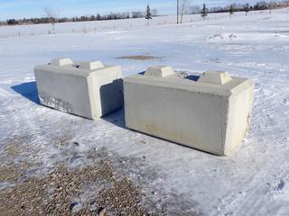 (2) 5ft X 30in X 30in Concrete Blocks