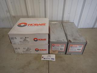 (2) Boxes Of Hobart 0.045in Welding Wire C/w (1) Box Of Hobart 5/32in And (1) Box Of Hobart 1/8in Welding Rods