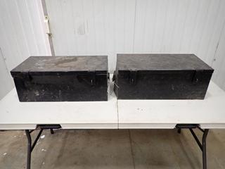 (2) 26 1/2in X 13in X 10in Storage Box *Note: (1) Has Dent In Front And (1) Has Dent Inside By Handle*