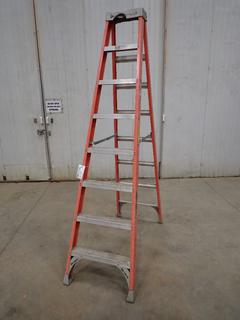 Louisville Model FS1508 300lb Cap. 8ft Step Ladder *Note: Crack On Top Of Ladder*