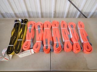 Qty Of (7) Tuff-Lift 6200lb Cap. 10ft Lifting Slings C/w (2) Super-Slings 6200lb Cap. 10ft Lifting Slings *Unused*