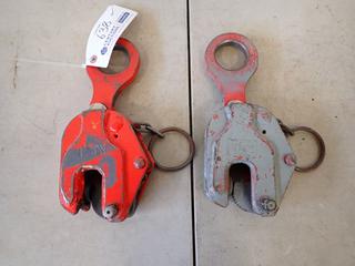 (2) 1-Ton Plate Clamps