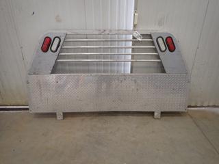 80in X 40in Aluminum Headache Rack C/w Lights, 50in Between Brackets *Note: Missing (1) Bar*