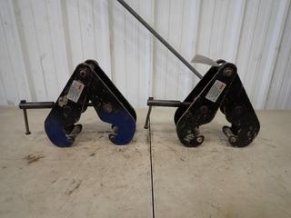 (2) Dayton Model 3KR13A 3-Ton Beam Clamps