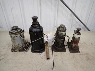 Qty Of (4) Assorted Size Bottle Jacks