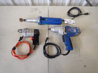 Powerfist 120V 1/2in Impact Wrench C/w Powerfist Die Grinder And Black & Decker 3/8in Drill